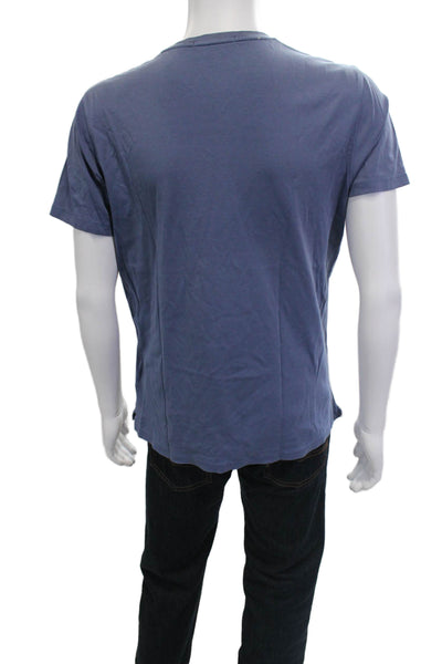 Robert Barakett Mens Blue Pima Cotton Crew Neck Short Sleeve Tee Size M