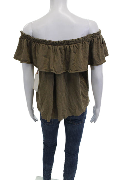 Current/Elliott Women Brown Pima Cotton Sleeveless Boho Top Size 2