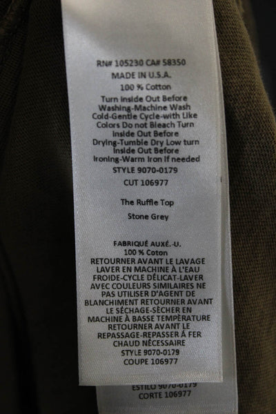 Current/Elliott Women Brown Pima Cotton Sleeveless Boho Top Size 2