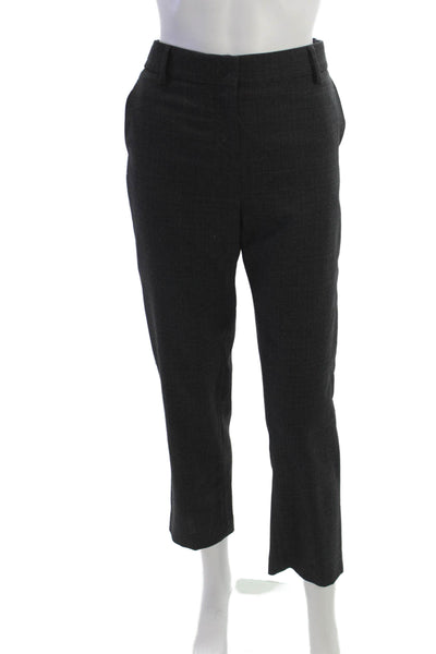 ELEVENTY Womens Ankle Cropped Dress Pants Dark Gray Wool Blend Size S