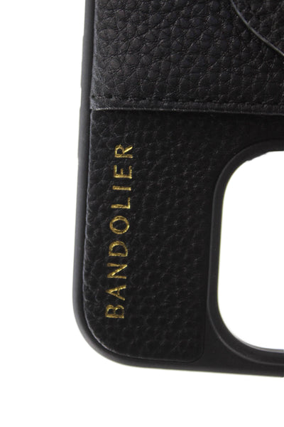Bandolier Womens Pebble Leather iPhone 12/12 Pro Case Black