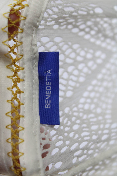 Benedetta Women Bohemian White Nylon Blend Pants Size S