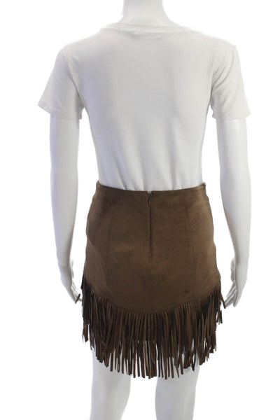 L Agence Women Brown Mini Skirt Size 0