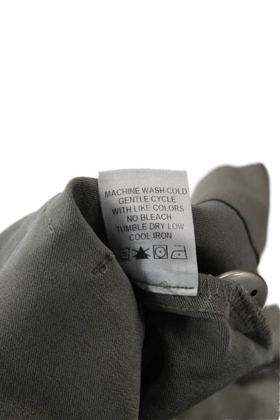 Marla Wynne Womens Green Collared Button 3/4 Sleeve Army Jacket Size 20W
