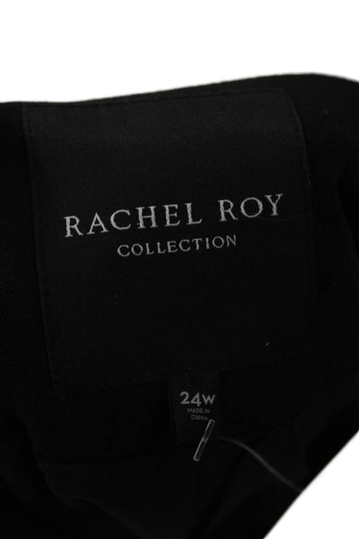 Rachel Roy Women Black Button Long Sleeve Jacket Size 24W