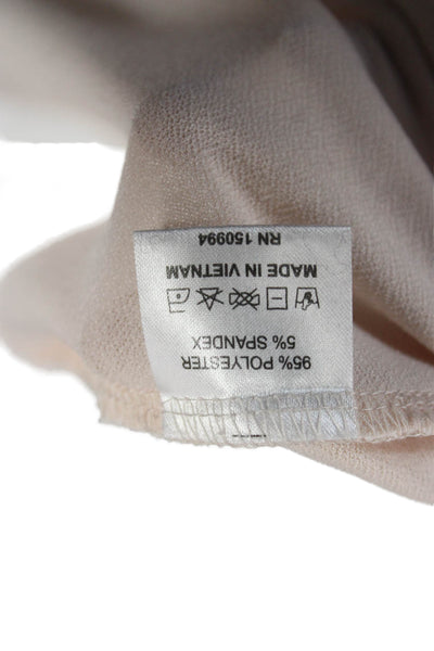 Belldini Womens Tunic Blouse Beige Sleeveless Round Neck 95% Poly Size 3X