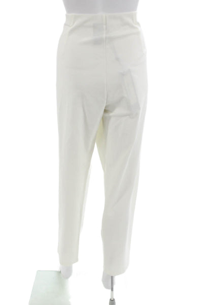 Stella Carakasi Women Ankle Dress Pants White Tencel Spandex Size 2XL