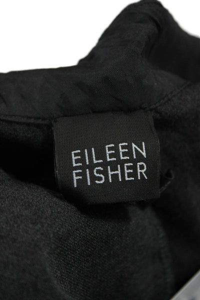 Eileen Fisher Womens Cropped Ankle Dress Pants Dark Gray Wool Blend Size XL