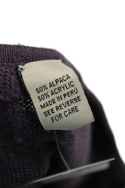 Beyond Threads Womens Pencil Skirt Purple Alpaca Acrylic Knee Size One Size