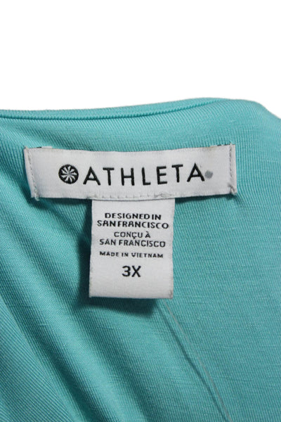 Athleta Women Blouson Maxi Dress Light Blue Sleeveless Size 3X