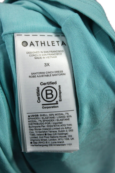 Athleta Women Blouson Maxi Dress Light Blue Sleeveless Size 3X