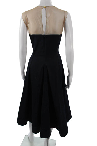 Angelo Tarlazzi Women A-Line Fit Flare Dress Beige Size 12