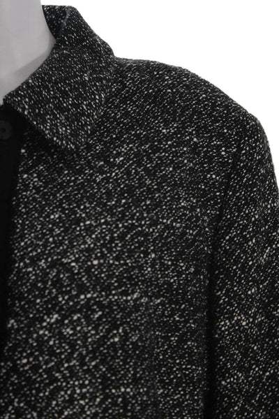 Lafayette 148 New York Womens Tweed Jacket A Line Skirt Suit Black Size 16