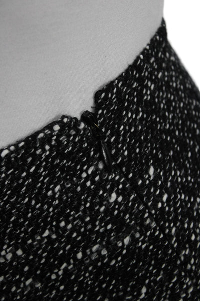 Lafayette 148 New York Womens Tweed Jacket A Line Skirt Suit Black Size 16