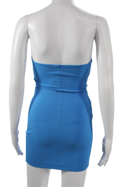 Blue Blush Womens Blue Bodycon Mini Dress Sleeveless Polyester Size 2XS