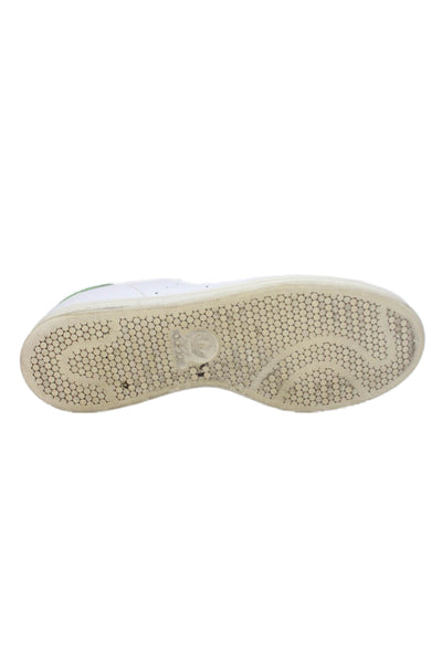 Adidas Mens Leather Lace Up Low Top Sneakers White Size 10.5
