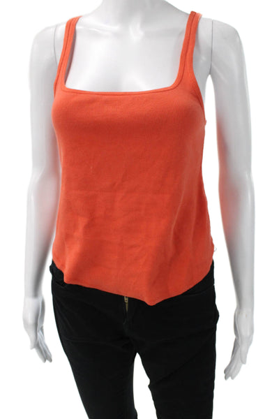 FP Movement Womens Orange Square Neck Sleeveless Camisole Size S