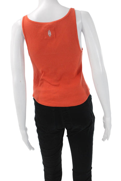 FP Movement Womens Orange Square Neck Sleeveless Camisole Size S