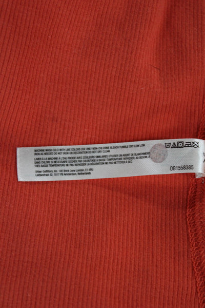 FP Movement Womens Orange Square Neck Sleeveless Camisole Size S