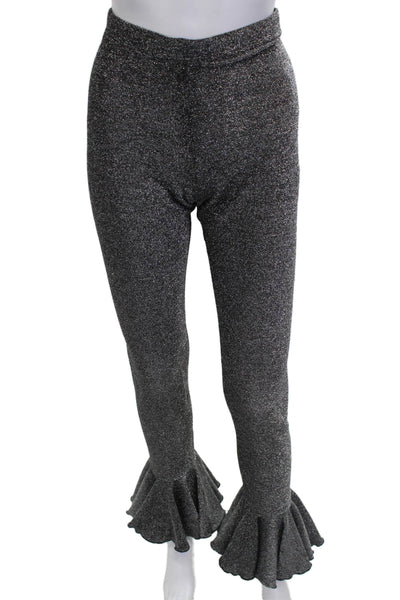 Sleeper Women Dark Gray 80s Metallic Lined Pants Size XL