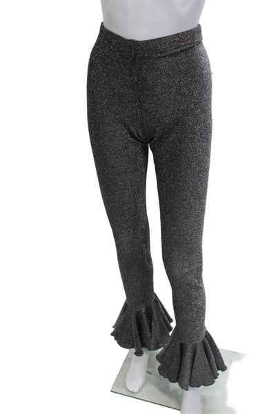 Sleeper Women Dark Gray 80s Metallic Lined Pants Size XL