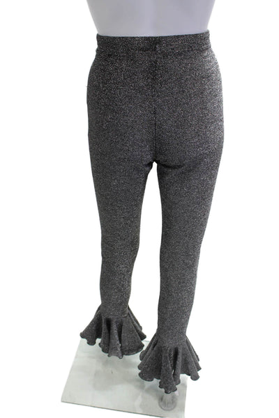 Sleeper Women Dark Gray 80s Metallic Lined Pants Size XL
