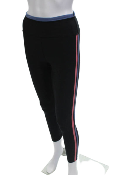 Johnny Was Women Ankle Striped Black Leggings Size S