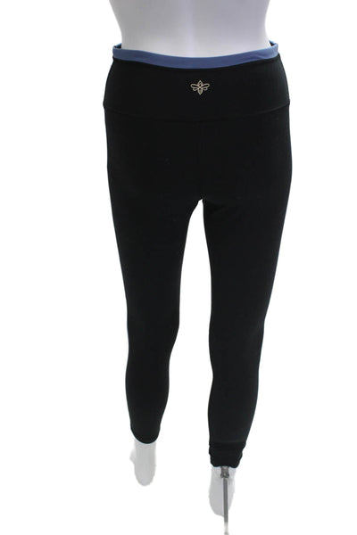 Johnny Was Women Ankle Striped Black Leggings Size S