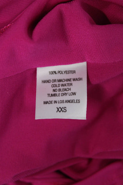 Lucy In the Sky Women Bodycon Mini Dress Pink Long Sleeve Square Neck Size 2XS