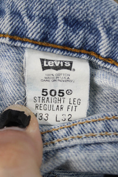 Levis Womens Light Blue 100% Cotton Solid 90s Shorts Size 33
