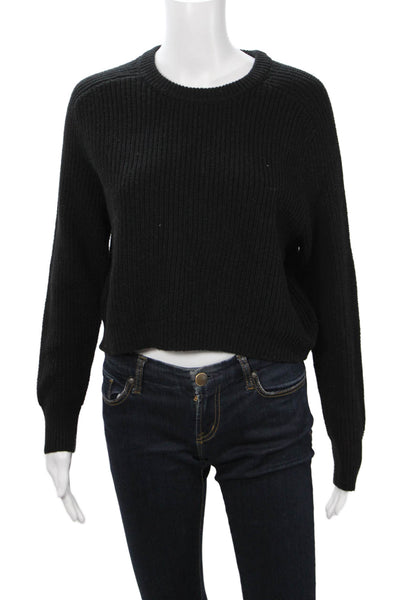 Cotton On Women Pullover Sweater Black Long Sleeve Crew Neck Size 2XS