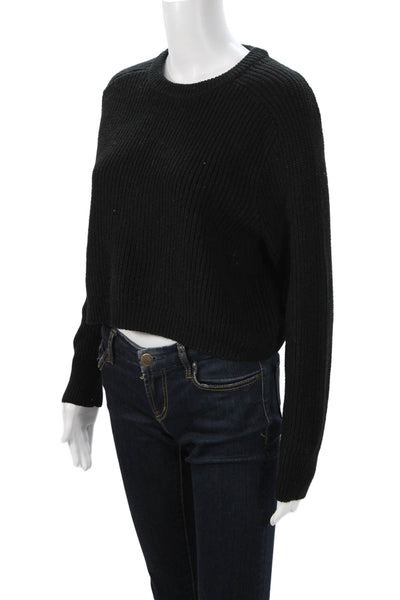 Cotton On Women Pullover Sweater Black Long Sleeve Crew Neck Size 2XS