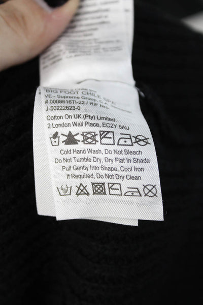 Cotton On Women Pullover Sweater Black Long Sleeve Crew Neck Size 2XS