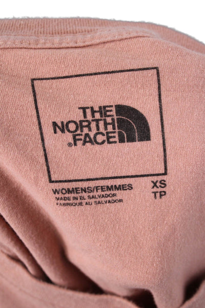 The North Face Womens Basic Pink Cotton Crew Neck Long Sleeve T-Shirt Size XS