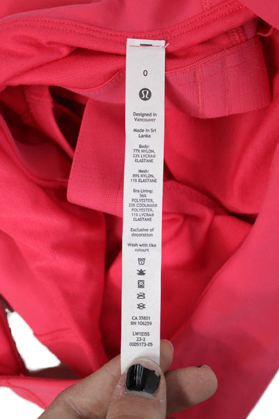 Lululemon Women Cropped Pink Tank Sleeveless Size 0