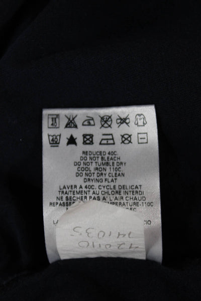 See by Chloe Women Ringer Tee Long Sleeve Cartoon Dark Blue Cotton Size 6
