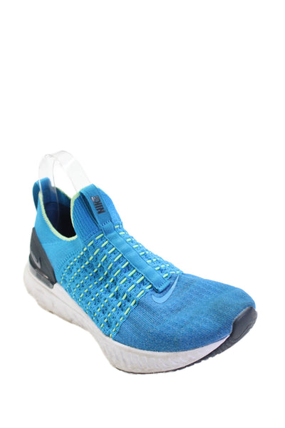Nike Womens Knit Slip On Low Top Running Sneakers Blue Size 8