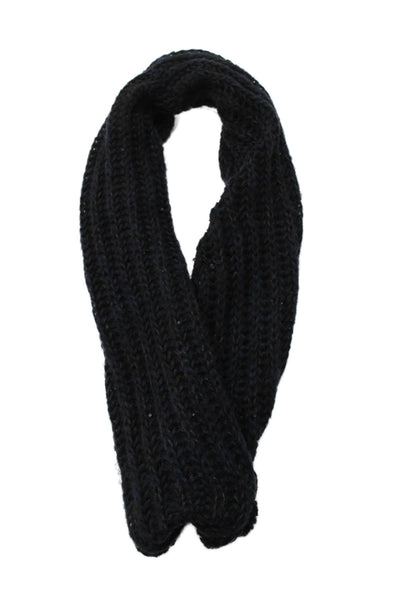 Calypso Saint Barth Womens Knit Sequin Detail Loop Scarf Black