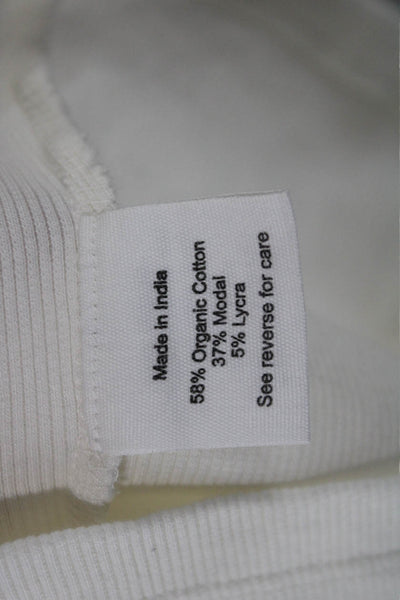 ANR+ Women Basic White T-Shirt 3/4 Sleeve Crew Neck Size S