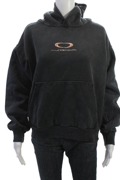 Jack Womens Pullover Hoodies 90s Graphic Black 100% Cotton Size M