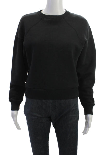 Everlane Women Pullover Sweatshirt Black Crew Neck Long Sleeve Size XS