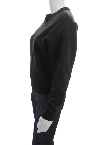Everlane Women Pullover Sweatshirt Black Crew Neck Long Sleeve Size XS