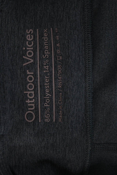 Outdoor Voices Womens Ankle Leggings Dark Gray Polyester Spandex Size S