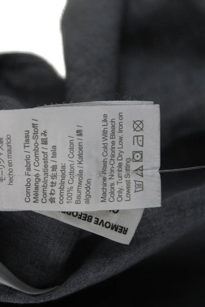 J Crew Mens Gray Classic Button-Down Cotton Dress Shirt Long Sleeve Size L