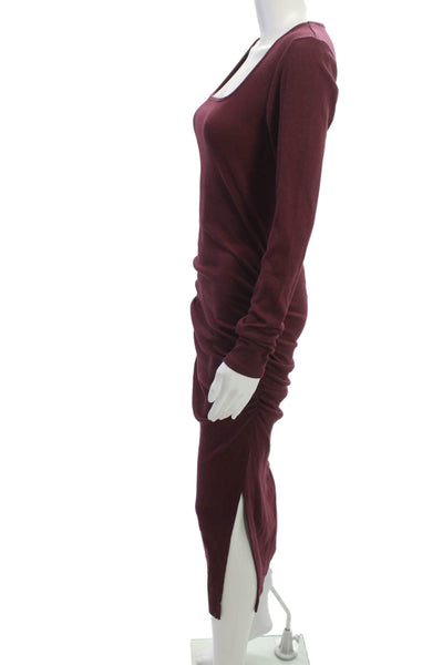 Michael Stars Women Bodycon Sweater Dress Long Sleeve Purple Size M