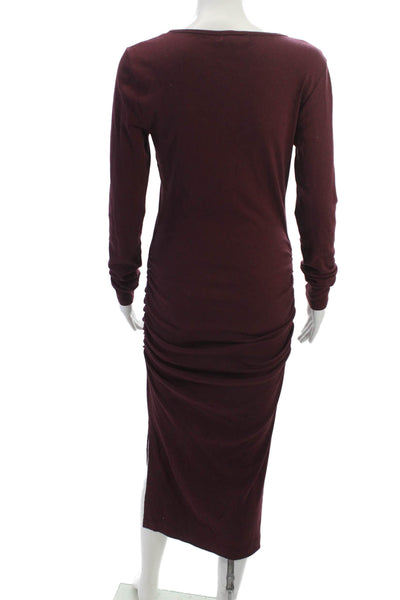 Michael Stars Women Bodycon Sweater Dress Long Sleeve Purple Size M