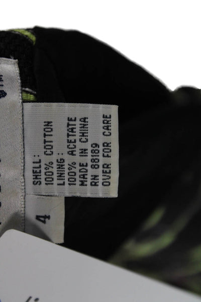 Lilly Pulitzer Women Halter Mini Floral Black Cotton Sleeveless Size 4
