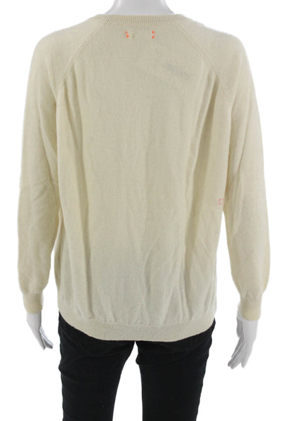 Chinti and Parker Women Cashmere Pullover Sweater Crew Neck Beige Size XS