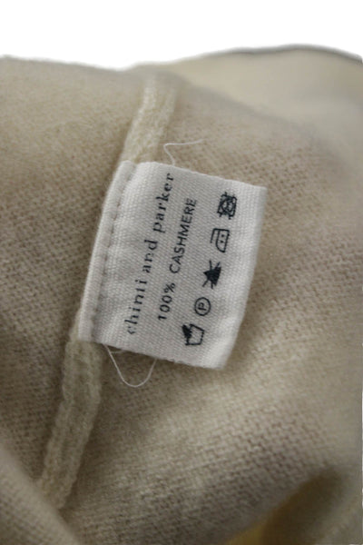 Chinti and Parker Women Cashmere Pullover Sweater Crew Neck Beige Size XS