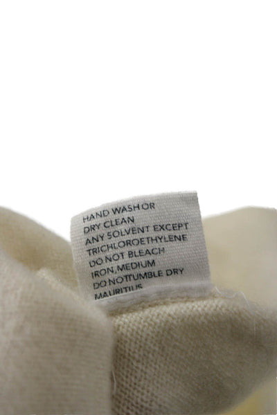Chinti and Parker Women Cashmere Pullover Sweater Crew Neck Beige Size XS